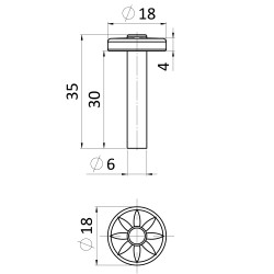 Nit ozdobný 35x18mm, ø 6mm Nit ozdobný 35x18mm, ø 6mm